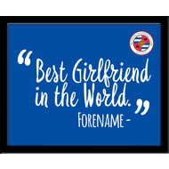 Personalised Reading Best Girlfriend In The World 10x8 Photo Framed