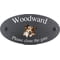 Personalised Shetland Sheepdog Motif Oval Slate House Sign Plaque 25x13cm