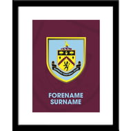 Personalised Burnley FC Bold Crest Framed Print