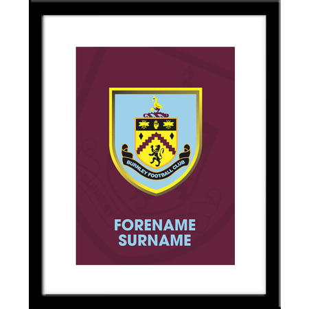 Personalised Burnley FC Bold Crest Framed Print