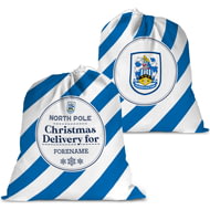 Personalised Huddersfield Town AFC FC Christmas Delivery Large Fabric Santa Sack