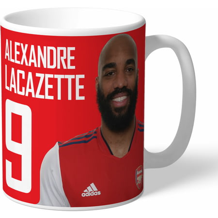 Personalised Arsenal FC Lacazette Autograph Player Photo Mug