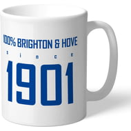 Personalised Brighton & Hove Albion FC 100 Percent Mug