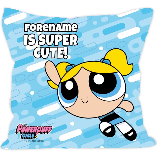 Personalised Powerpuff Girls Bubbles Pattern Cushion 45x45cm