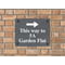 Personalised Right Arrow Above Motif Slate Plaque/Sign With Wall Fixings - 25x20cm - Garden, Shed