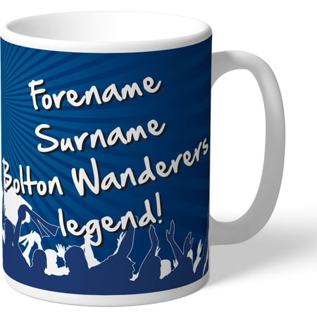 Personalised Bolton Wanderers Legend 11oz Ceramic Mug