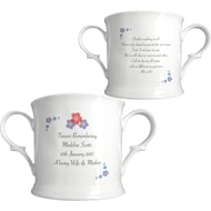 Personalised Forget Me Not Bone China Loving Cup