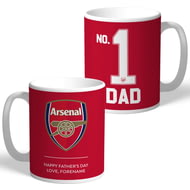 Personalised Arsenal FC No.1 Dad Fathers Day Mug