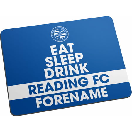 Personalised Reading FC Eat Sleep Drink Mouse Mat