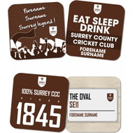 Personalised Surrey County Cricket Club Coasters