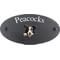 Personalised Border Collie Dog Motif Oval Slate House Sign Plaque 25x13cm