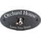Personalised Border Collie Dog Motif Oval Slate House Sign Plaque 25x13cm