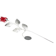 Personalised Engraved Silver Plated Red Rose - 32cm