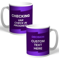 Personalised VAR Check Football Decision Custom Video Assistant Referee 11oz Ceramic Mug  