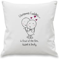 Personalised Chilli And Bubbles Christmas Cuddles Cushion Cover