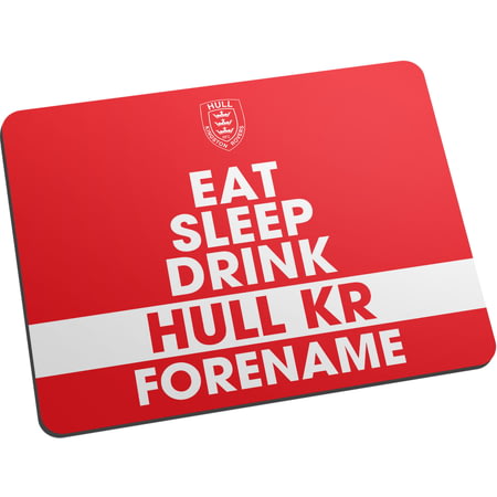 Personalised Hull Kingston Rovers Eat Sleep Drink Mouse Mat