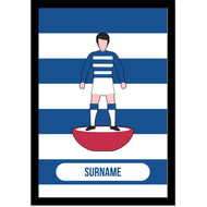 Personalised Reading Player Figure A4 Framed Print