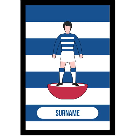 Personalised Reading Player Figure A4 Framed Print