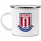 Personalised Stoke City FC Back Of Shirt Enamel Camping Mug