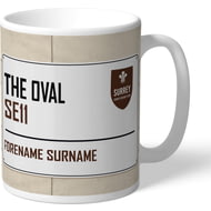 Personalised Surrey County Cricket Club Street Sign Mug