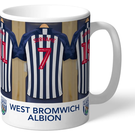 Personalised West Bromwich Albion FC Dressing Room Shirts Mug