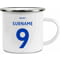 Personalised Brighton & Hove Albion FC Back Of Shirt Enamel Camping Mug