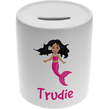Personalised Girls Mermaid Ceramic Money Box