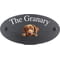 Personalised Labrador Retriever Dog Motif Oval Slate House Sign Plaque 25x13cm