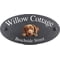 Personalised Labrador Retriever Dog Motif Oval Slate House Sign Plaque 25x13cm