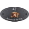 Personalised Labrador Retriever Dog Motif Oval Slate House Sign Plaque 25x13cm