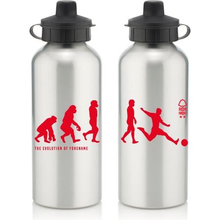 Personalised Nottingham Forest FC Player Evolution Aluminium Sports Water Bottle