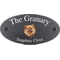 Personalised Pomeranian Dog Motif Oval Slate House Sign Plaque 25x13cm