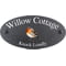 Personalised Robin Bird Motif Oval Slate House Sign Plaque 25x13cm