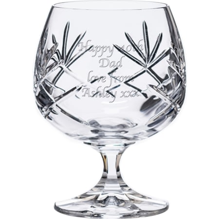 Personalised Cut Crystal Brandy Glass