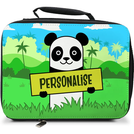 Personalised Kids Panda Insulated Lunch Bag