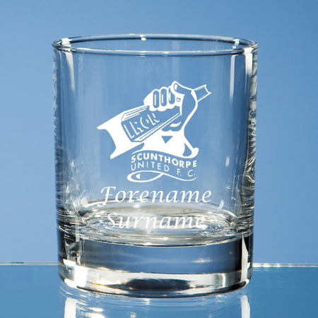 Personalised Scunthorpe United FC Crest Whisky Glass