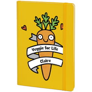 Personalised Veggie For Life Yellow Notebook