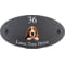 Personalised Basset Hound Dog Motif Oval Slate House Sign Plaque 25x13cm