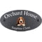 Personalised Basset Hound Dog Motif Oval Slate House Sign Plaque 25x13cm