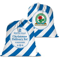 Personalised Blackburn Rovers FC FC Christmas Delivery Large Fabric Santa Sack