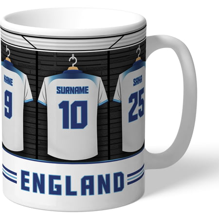 Personalised England Team Dressing Room Mug