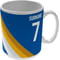 Personalised Leicester City Colour Stripe Ceramic Mug