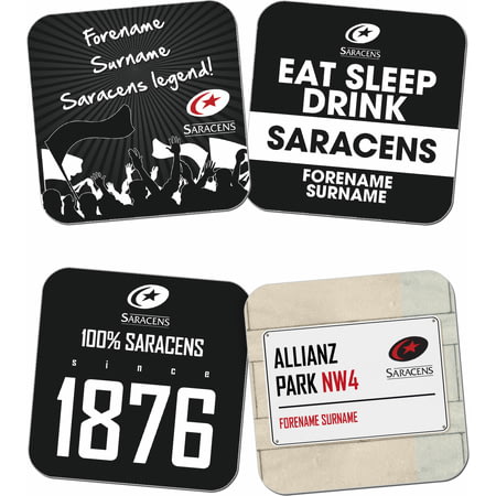 Personalised Saracens Coasters