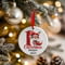 Personalised 1st Christmas Red Fox Ceramic Hanging Tree Decoration - 7cm