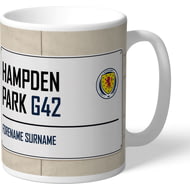 Personalised Scotland Football Assocation Hampden Park Street Sign Mug