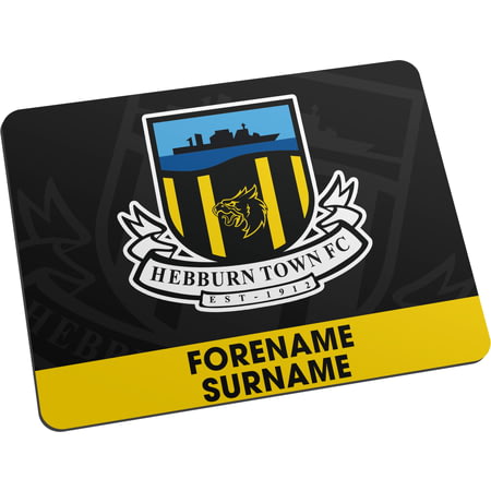 Personalised Hebburn Town FC Bold Crest Mouse Mat