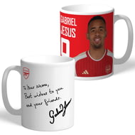 Personalised Arsenal FC Gabriel Jesus Autograph Player Photo 11oz Ceramic Mug