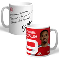 Personalised Arsenal FC Gabriel Jesus Autograph Player Photo 11oz Ceramic Mug