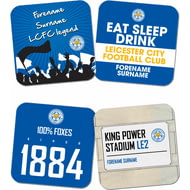Personalised Leicester City FC Coasters