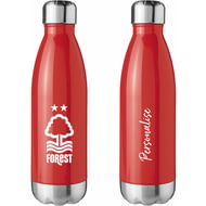 Personalised Nottingham Forest FC Crest Red Insulated Water Bottle